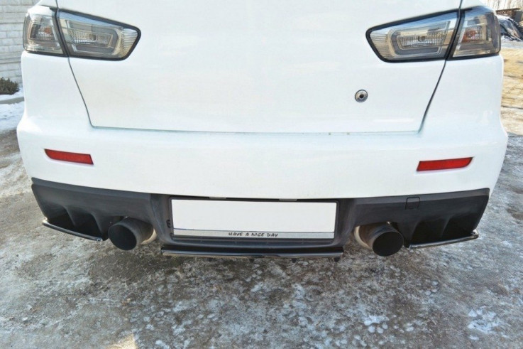 Maxton Design Spoiler zadního nárazníku s příčkami Mitsubishi Lancer EVO X - texturovaný plast