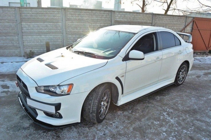 Maxton Design Prahové lišty Mitsubishi Lancer EVO X - texturovaný plast