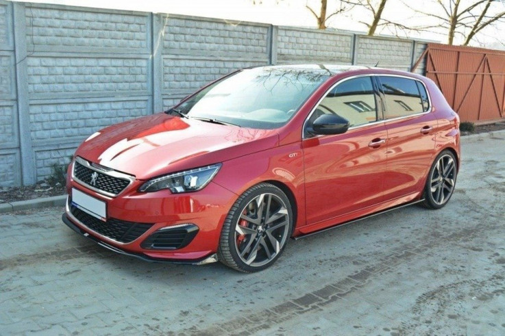 Maxton Design Prahové lišty Peugeot 308 GTI Mk2 - černý lesklý lak
