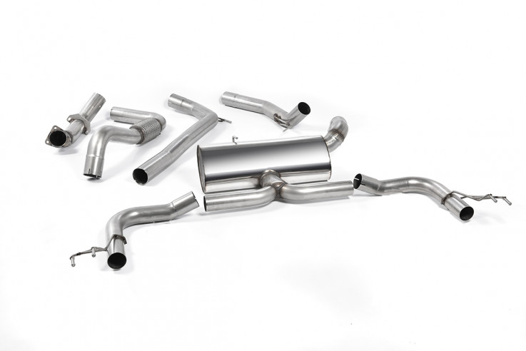 Catback výfuk Honda Civic Type R FK2 Milltek Sport - bez rezonátoru / titanově modré koncovky