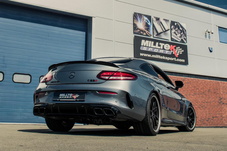 Klapkový koncový tlumič výfuku Mercedes C63 S W205 Coupe 4.0 V8 OPF/GPF Milltek Sport