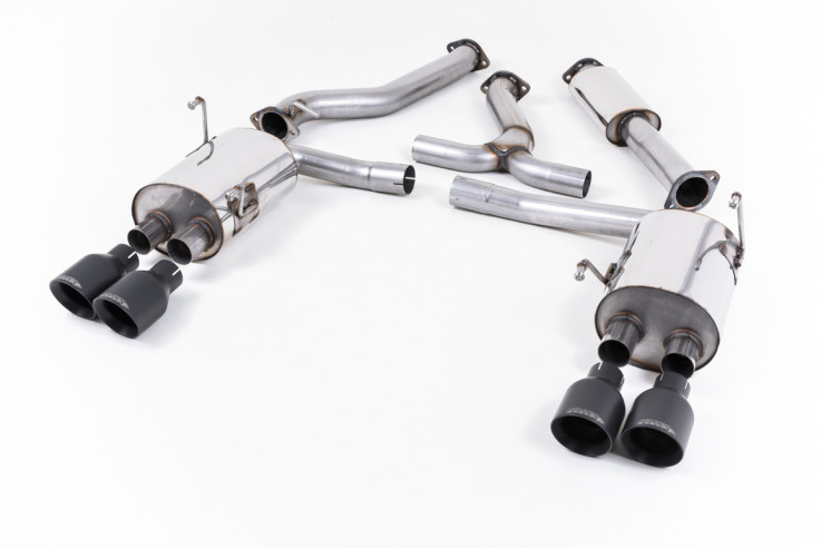Catback výfuk Subaru Impreza STi 2.5T Sedan Milltek Sport - s rezonátorem / černé koncovky