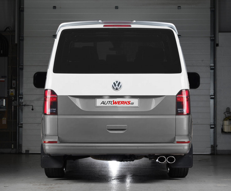 Catback výfuk VW Transporter / Caravelle T6 SWB 2.0 BiTDI Milltek Sport - bez rezonátoru / černé koncovky