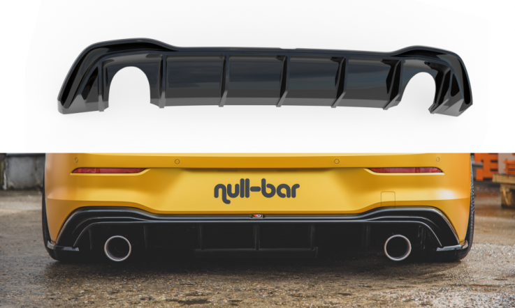 Maxton Design Spoiler zadního nárazníku (vzhled GTI) VW Golf VIII - texturovaný plast