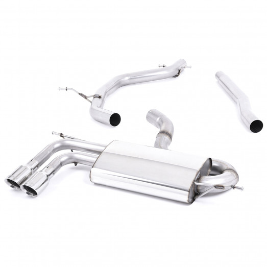 Catback výfuk VW Golf 7 (facelift 2017->) 1.5 TSI EVO Milltek Sport - bez rezonátoru / leštěné koncovky GTD style