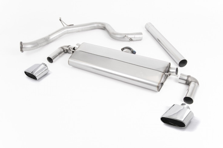 Catback výfuk SEAT Leon Cupra 290 2.0 TSI OPF/GPF Milltek Sport - bez rezonátoru / leštěné oválné koncovky