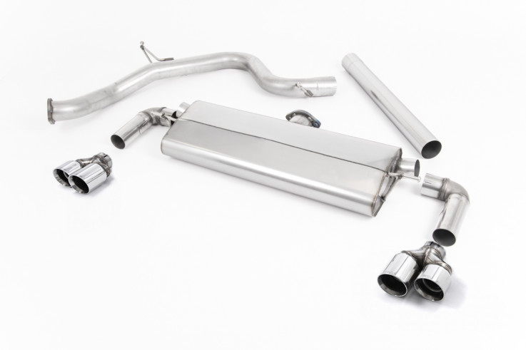 Catback výfuk SEAT Leon Cupra 290 2.0 TSI OPF/GPF Milltek Sport - bez rezonátoru / leštěné kulaté koncovky