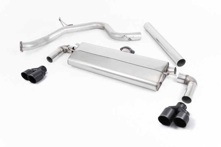 Catback výfuk SEAT Leon Cupra 290 2.0 TSI OPF/GPF Milltek Sport - bez rezonátoru / černé kulaté koncovky