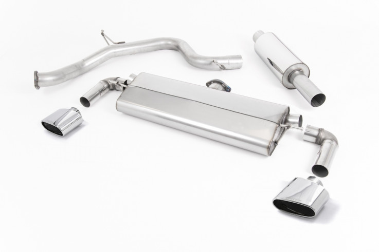 Catback výfuk SEAT Leon Cupra 290 2.0 TSI OPF/GPF Milltek Sport - s rezonátorem / leštěné oválné koncovky