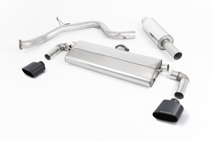 Catback výfuk SEAT Leon Cupra 290 2.0 TSI OPF/GPF Milltek Sport - s rezonátorem / černé oválné koncovky