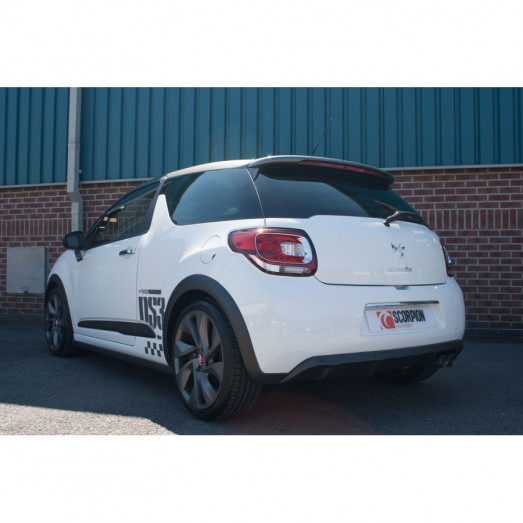 Catback výfuk Citroen DS3 Racing 1.6 Turbo Scorpion Exhaust - Bez rezonátoru