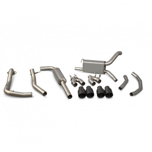 Catback výfuk Honda Civic Type R (FK2) Scorpion Exhaust - S rezonátorem / černé koncovky