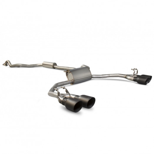 Catback výfuk Honda Civic Type R (FK2) Scorpion Exhaust - S rezonátorem / černé koncovky