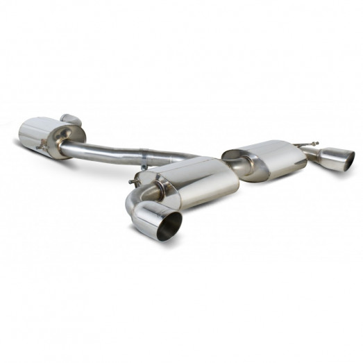 Catback výfuk VW Golf Mk6 GTi Scorpion Exhaust - S rezonátorem / leštěné koncovky