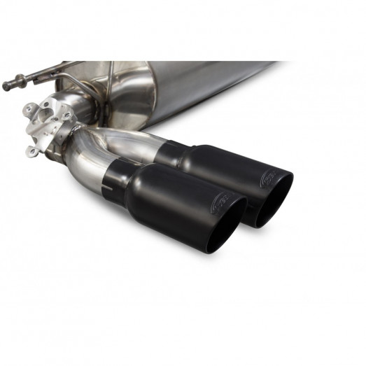 Klapkový Catback výfuk BMW M2 (F87) Scorpion Exhaust - černé koncovky