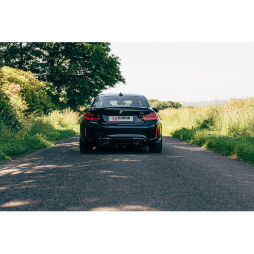 Klapkový GPF-back výfuk BMW M2 Competition (F87) Scorpion Exhaust - karbonové koncovky