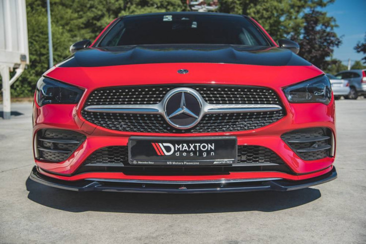 Maxton Design Spoiler předního nárazníku Mercedes CLA (C118) AMG-Line V.2 - texturovaný plast