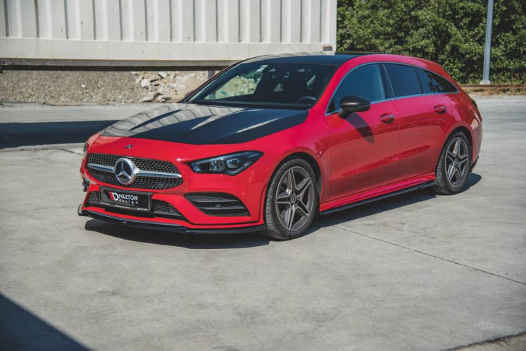 Maxton Design Spoiler předního nárazníku Mercedes CLA (C118) AMG-Line V.1 - černý lesklý lak