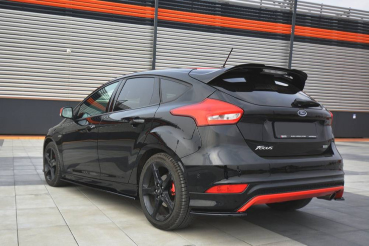 Maxton Design Nástavec střešního spoileru Ford Focus Mk3 ST-Line Facelift - černý lesklý lak