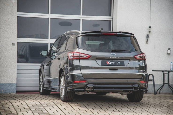 Maxton Design Boční lišty zadního nárazníku Ford S-Max Mk2 Vignale Facelift - texturovaný plast