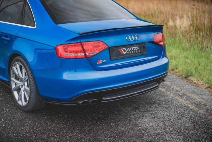 Maxton Design Spoiler zadního nárazníku Audi S4 (B8) Sedan - černý lesklý lak