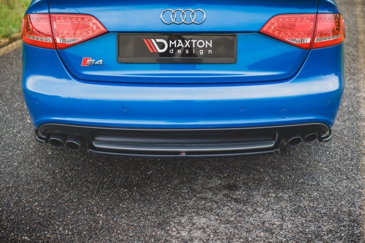 Maxton Design Spoiler zadního nárazníku Audi S4 (B8) Sedan - černý lesklý lak