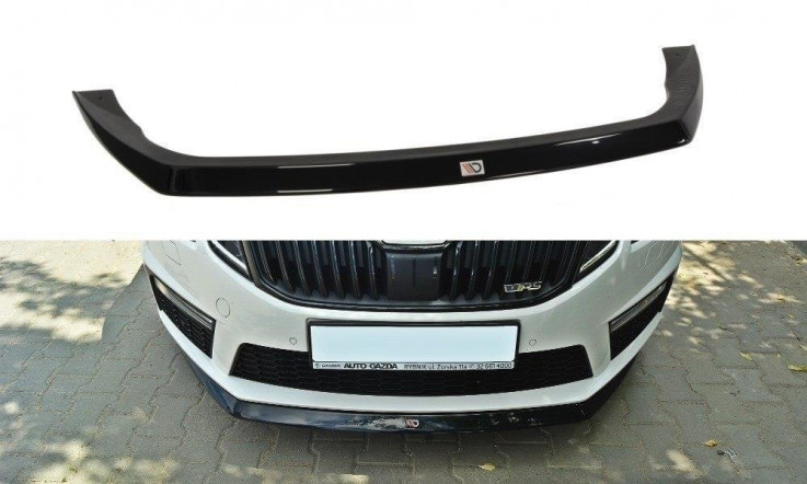 Maxton Design Spoiler předního nárazníku Škoda Octavia III RS V.2 - texturovaný plast