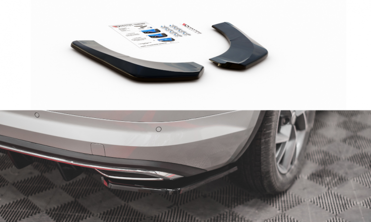 Maxton Design Boční lišty zadního nárazníku Škoda Kodiaq Sportline - texturovaný plast