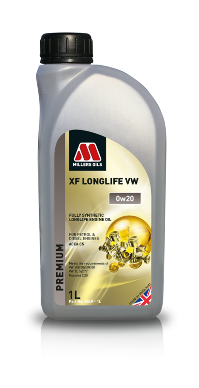 Millers Oils Prémiový plně syntetický motorový olej 0w20 XF Longlife Premium VW 508 00 VW 509 00 - 1 litr