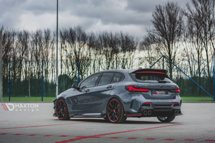 Maxton Design Spoiler zadního nárazníku BMW řada 1 F40 + M-Paket / M135i V.2 - černý lesklý lak