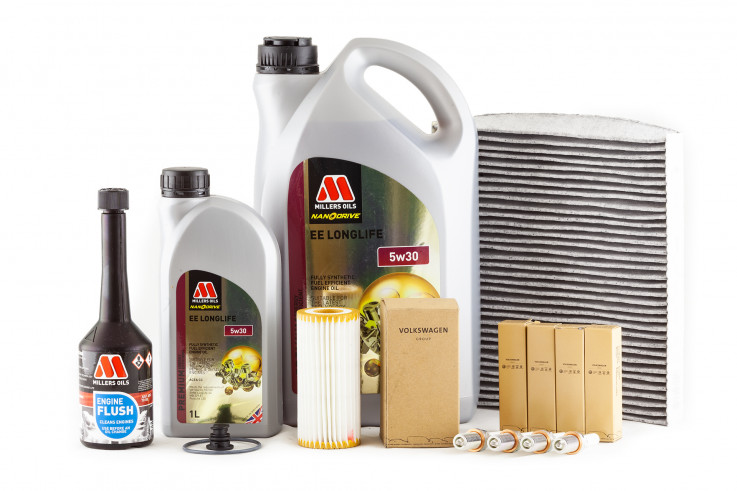 Kompletní servisní balíček 1,8 & 2.0 TSI 162/169/180kW - Millers Oils 5w30