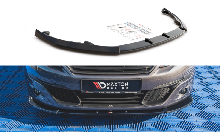 Maxton Design Spoiler předního nárazníku Peugeot 308 Mk2 Facelift V.2 - texturovaný plast