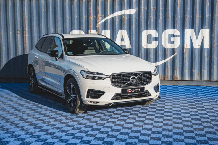 Maxton Design Spoiler předního nárazníku Volvo XC60 Mk2 R-Design V.1 - texturovaný plast