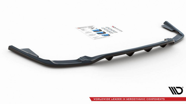 Maxton Design Spoiler zadního nárazníku s žebrováním Volvo XC60 Mk2 R-Design - černý lesklý lak