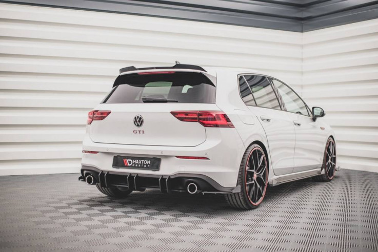 Maxton Design Zesílený zadní difuzor Racing VW Golf VIII GTI V.2 - červeno-černá
