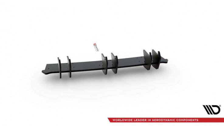 Maxton Design Zesílený zadní difuzor Racing VW Golf VIII GTI V.2 - červeno-černá