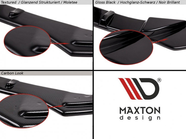 Maxton Design Spoiler předního nárazníku Seat Leon FR Mk4 V.1 - texturovaný plast