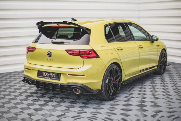 Maxton Design Zesílený zadní difuzor Racing VW Golf VIII GTI Clubsport V.2 - černá