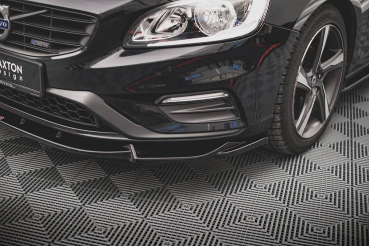 Maxton Design Spoiler předního nárazníku Volvo S60 Mk2 R-Design V.1 - černý lesklý lak