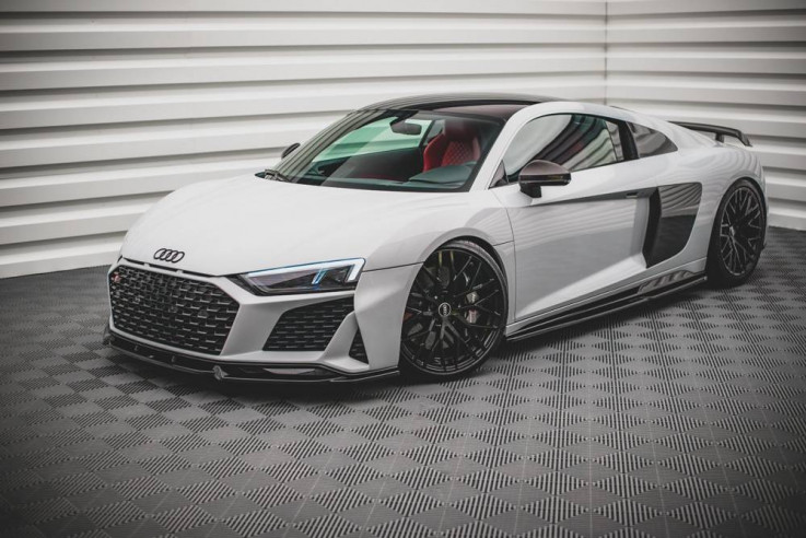 Maxton Design Prahové lišty Audi R8 Mk2 Facelift - černý lesklý lak
