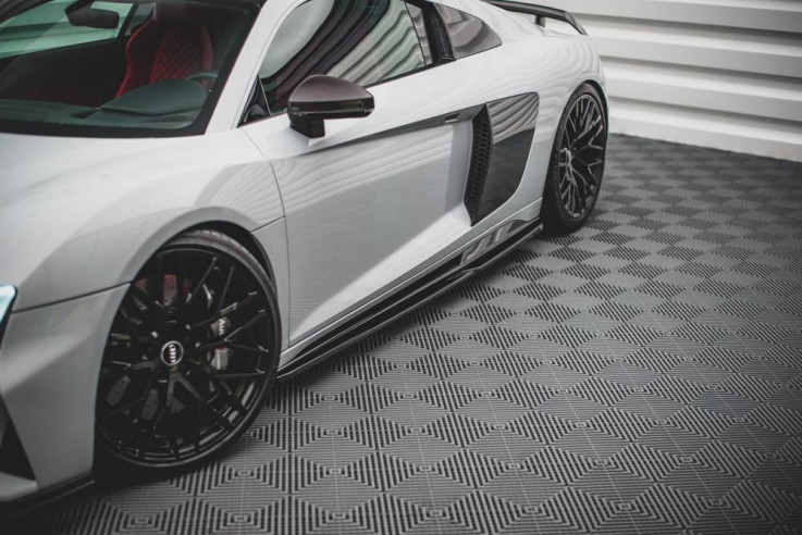Maxton Design Prahové lišty Audi R8 Mk2 Facelift - černý lesklý lak