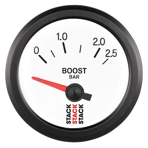 Budík STACK ST3261 Tlak turba 2,5b - bary, bílý