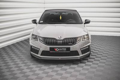 Maxton Design Spoiler předního nárazníku Škoda Octavia III RS Facelift V.1 - texturovaný plast