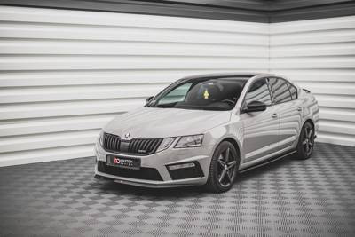 Maxton Design Spoiler předního nárazníku Škoda Octavia III RS Facelift V.1 - texturovaný plast