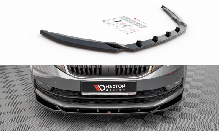 Maxton Design Spoiler předního nárazníku Škoda Octavia III V.1 - texturovaný plast