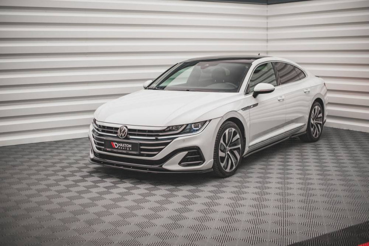 Maxton Design Spoiler předního nárazníku VW Arteon R-Line Facelift V.2 - texturovaný plast
