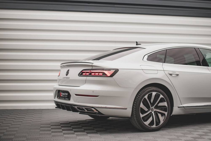 Maxton Design Boční lišty zadního nárazníku VW Arteon R-Line Facelift - texturovaný plast