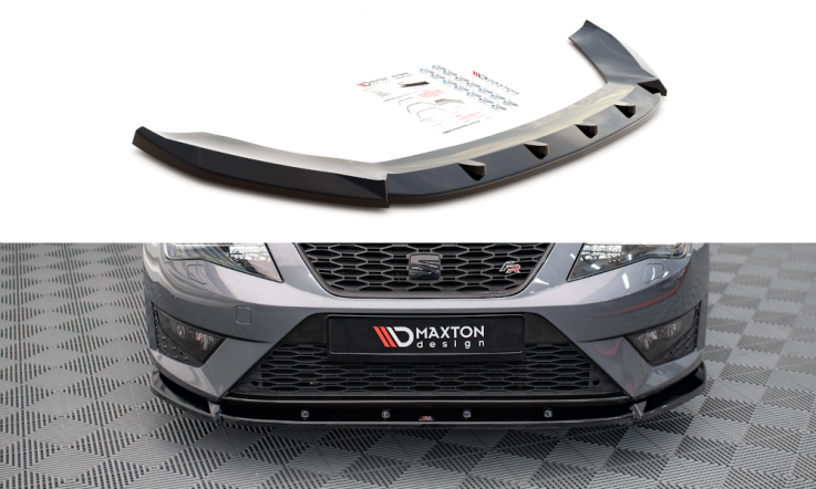 Maxton Design Spoiler předního nárazníku SEAT Leon Mk3 FR Sportstourer / Cupra Leon V.1 - texturovaný plast