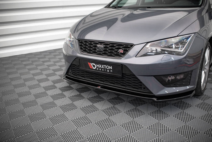 Maxton Design Spoiler předního nárazníku SEAT Leon Mk3 FR Sportstourer / Cupra Leon V.2 - texturovaný plast
