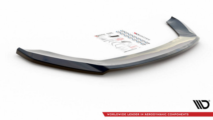 Maxton Design Spoiler předního nárazníku SEAT Leon Mk3 FR Sportstourer / Cupra Leon V.2 - černý lesklý lak